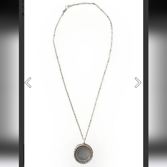 EFFY "WITH LOVE"SILVER CHARMS LOCKET PENDANT NECKLACE, X'mas Birthday Gift, 12" - Picture 4 of 5